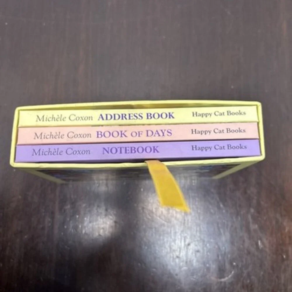 Happy Cat Books Slipcase Set Address Book of Day Notebook Michele Coxon 2001